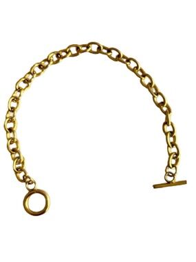 Classic Gold Link Toggle Bracelet - Women Jewelry
